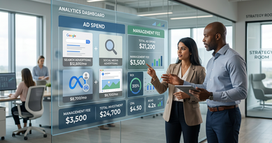 Paid advertising services cost and management fee comparison for 2026